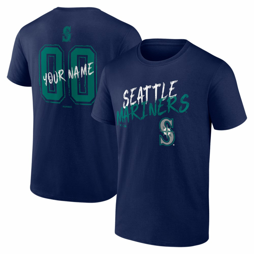 Seattle Mariners  Hustle Personalized Name & Number T-Shirt for sale