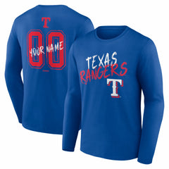 Texas Rangers  Hustle Personalized Name & Number Long Sleeve T-Shirt Sale