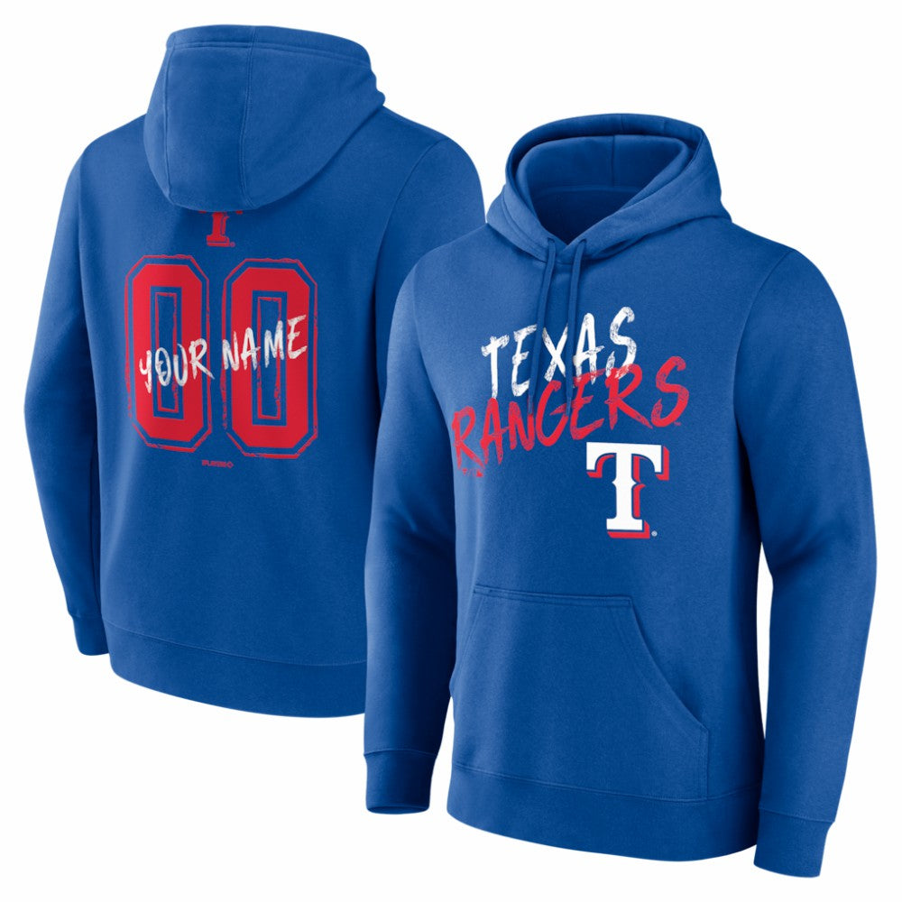 Texas Rangers  Hustle Personalized Name & Number Hoodie Clearance