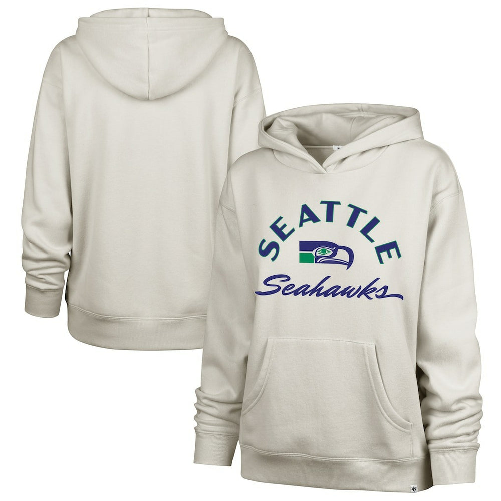 Seattle Seahawks '47 Women's Whirlwind Naomi Hoodie Stone - 47 brand