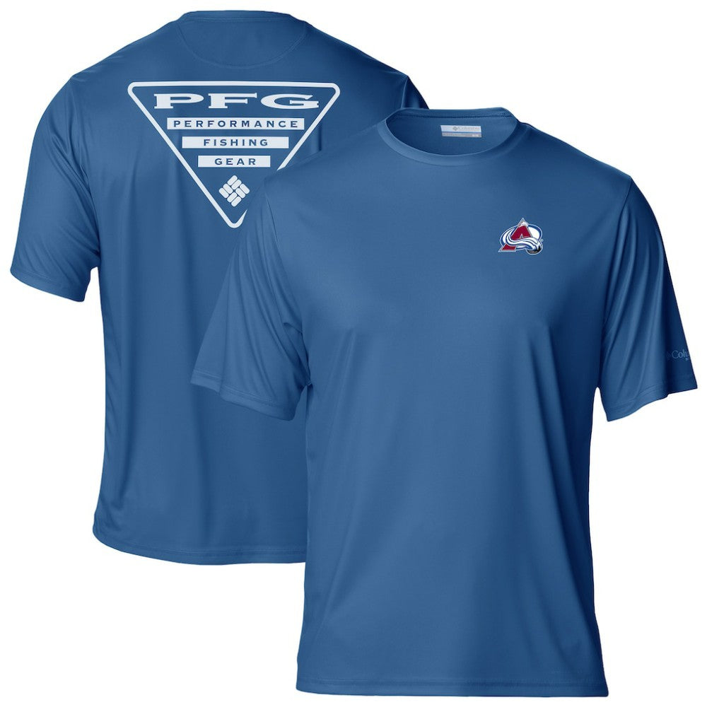 Colorado Avalanche - Columbia PFG Terminal Tackle Omni-Shade T-Shirt Blue