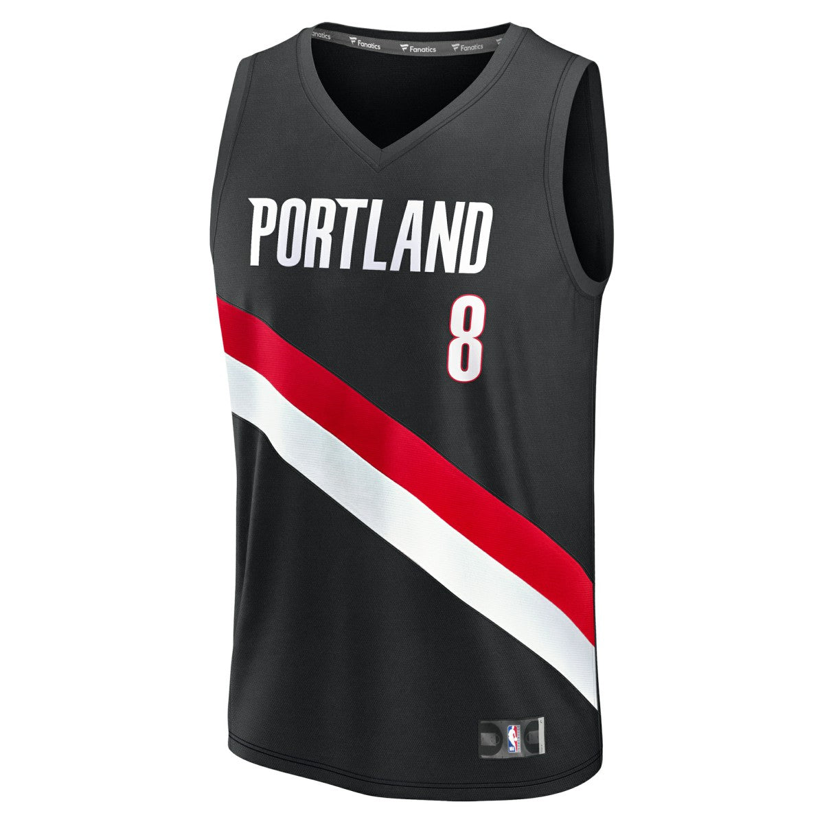 Fanatics - Deni Avdija Portland Trail Blazers Fast Break Replica Jersey - Icon Edition - Black