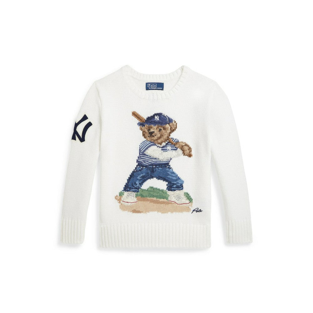 Yankees Polo Ralph Lauren Preschool Bear Sweater Clearance