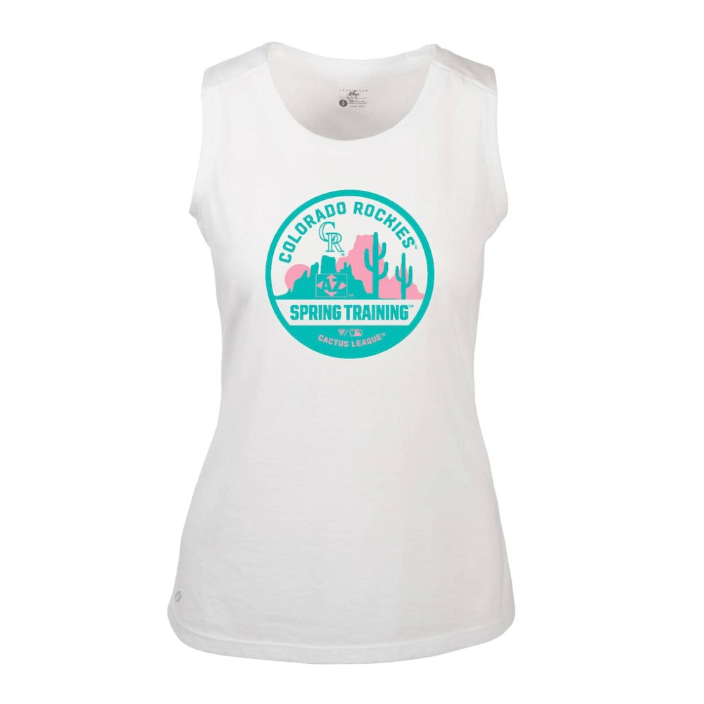 Colorado Rockies Levelwear Women's Macy Spring Training Badge Bold Tank Top discount