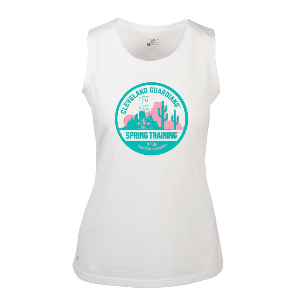 Cleveland Guardians Levelwear Women's Macy Spring Training Badge Bold Tank Top Sale