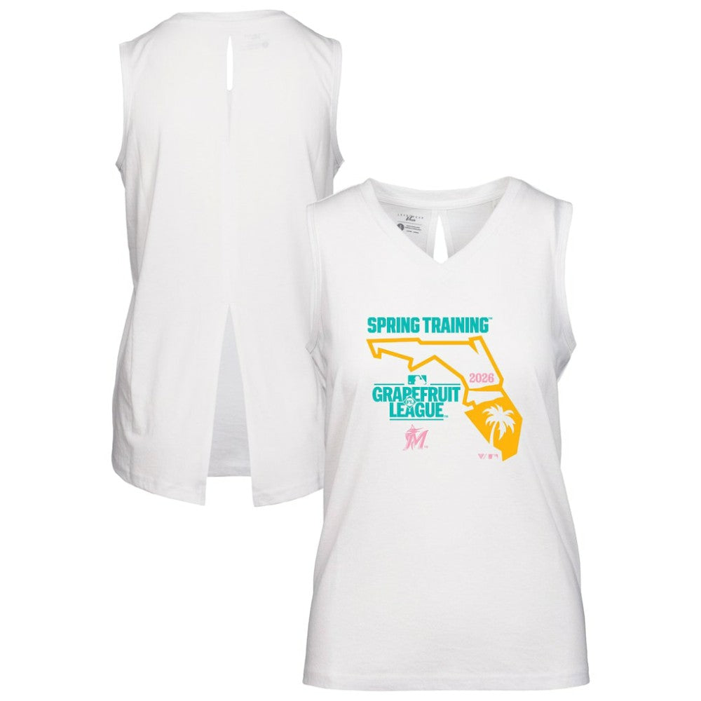 Miami Marlins Levelwear Women's 2026 Spring Training Paisley Ball Bold Tank Clearance