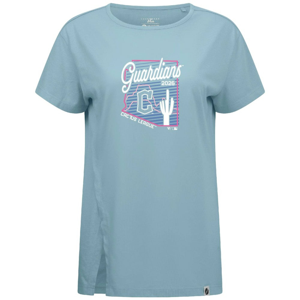Cleveland Guardians Levelwear Women's Influx Spring Training Sunrise Bold T-Shirt for sale