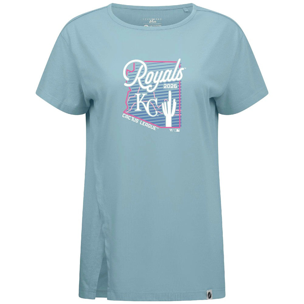 Kansas City Royals Levelwear Women's Influx Spring Training Sunrise Bold T-Shirt Lifestyle