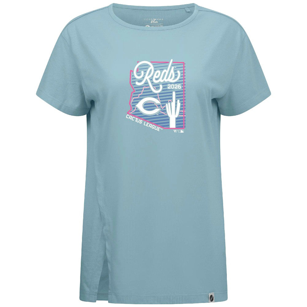 Cincinnati Reds Levelwear Women's Influx Spring Training Sunrise Bold T-Shirt On Sale