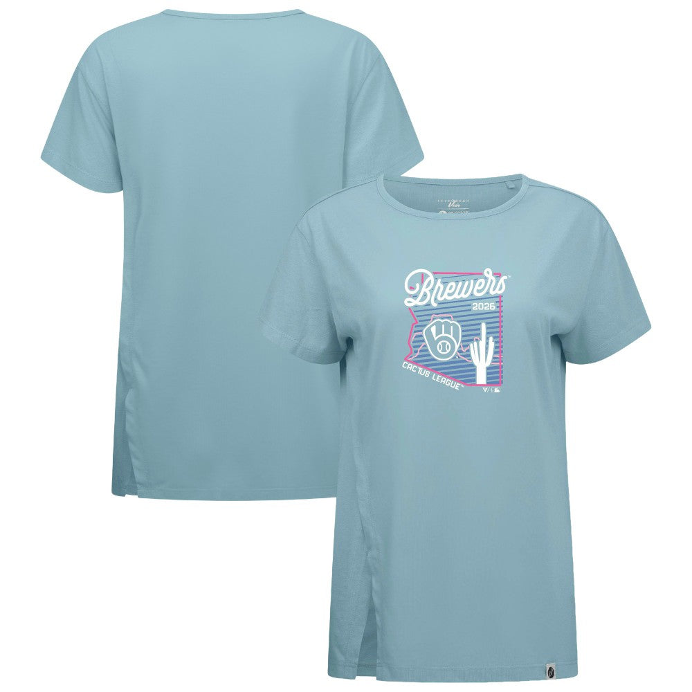 Milwaukee Brewers Levelwear Women's Influx Spring Training Sunrise Bold T-Shirt Near Me