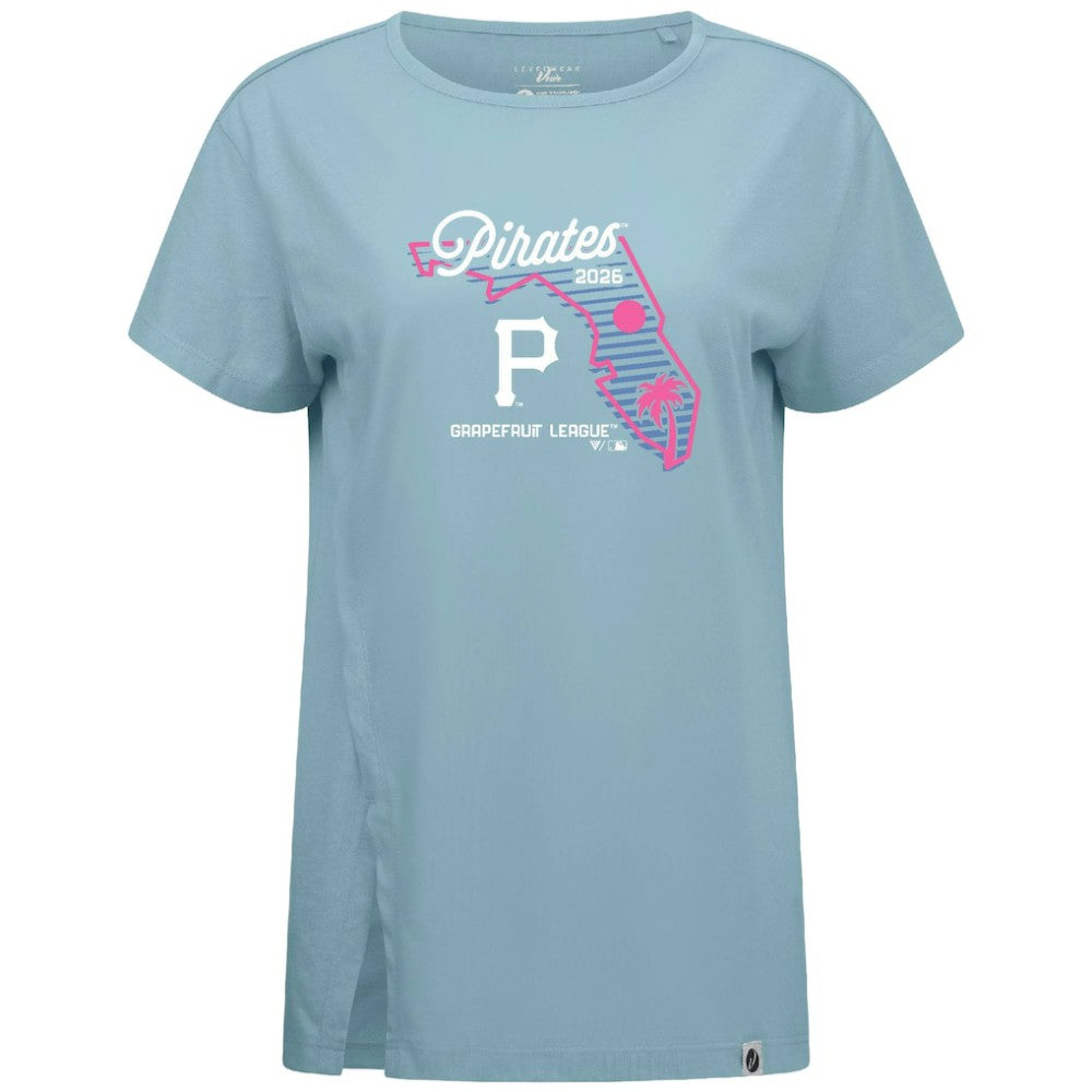 Pittsburgh Pirates Levelwear Women's Influx Spring Training Sunrise Bold T-Shirt Lifestyle