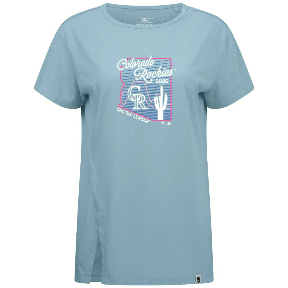 Colorado Rockies Levelwear Women's Influx Spring Training Sunrise Bold T-Shirt Sale