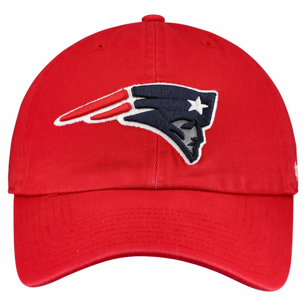 New England Patriots '47 Clean Up Primary Logo Adjustable Hat Red - 47 brand