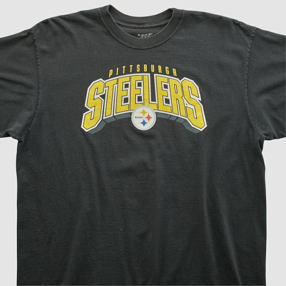 Pittsburgh Steelers Reebok 2000s T-shirt Black Vintage - Fanatics