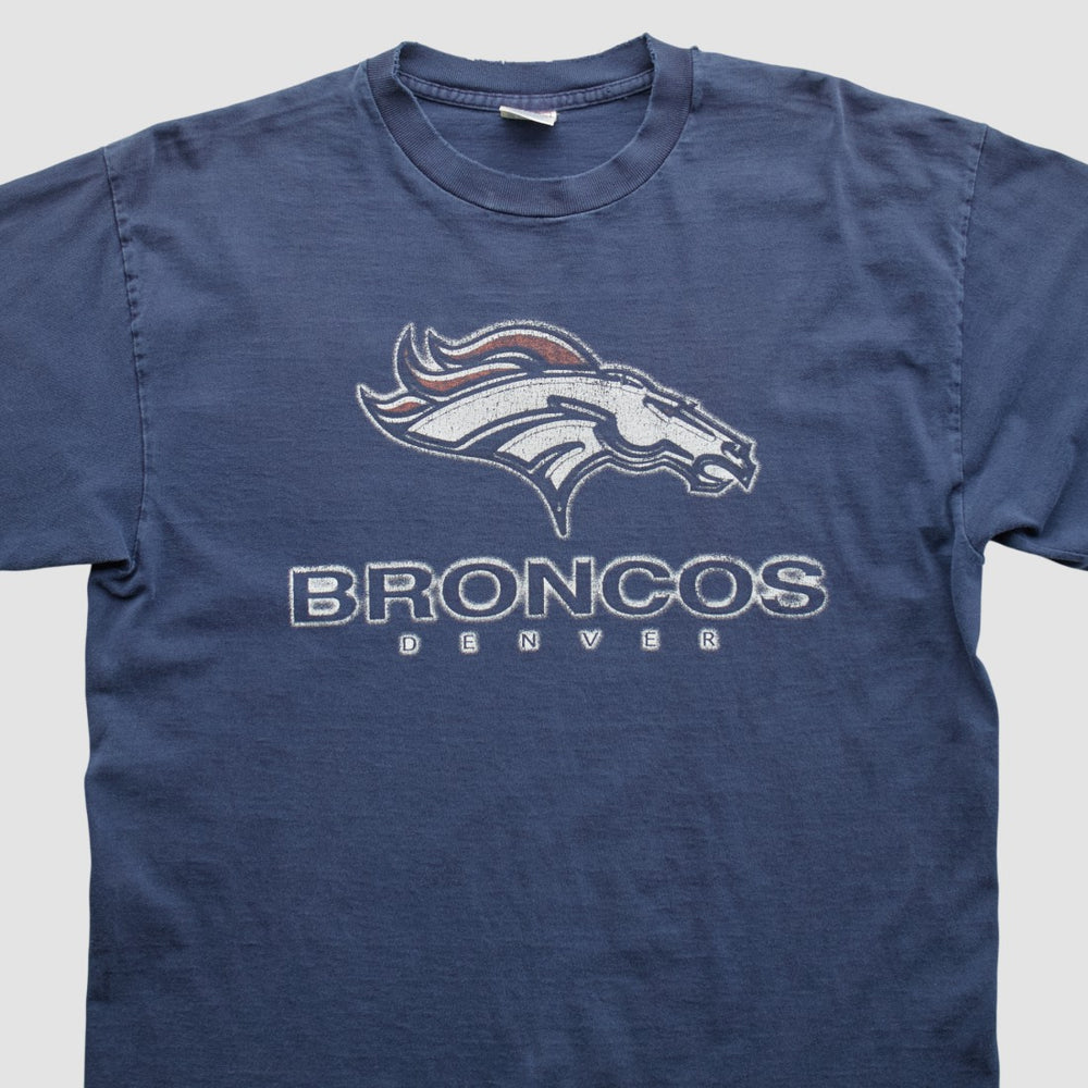 Denver Broncos Delta 2000s Long Sleeve T-shirt Navy Vintage - Fanatics
