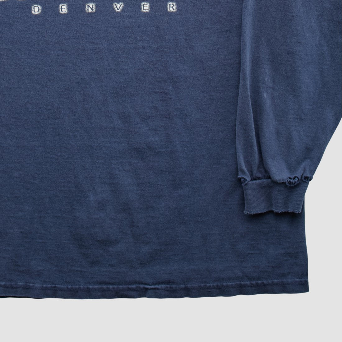Denver Broncos Delta 2000s Long Sleeve T-shirt Navy Vintage - Fanatics