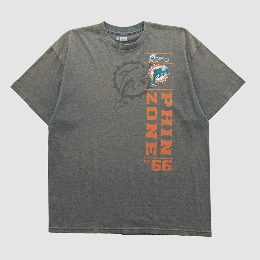 Miami Dolphins NFL 2010s T-shirt Dark Heather Gray Vintage - Fanatics