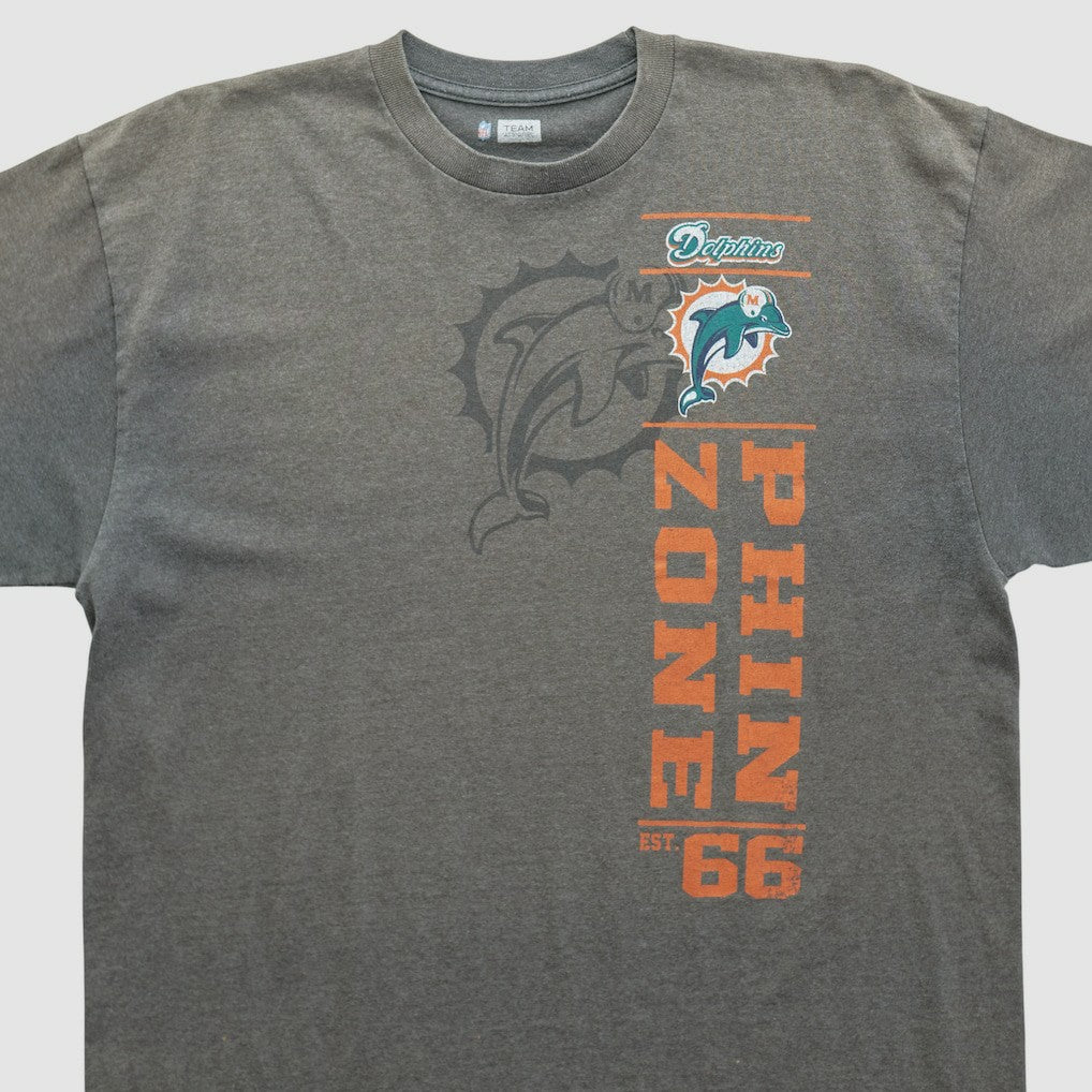 Miami Dolphins NFL 2010s T-shirt Dark Heather Gray Vintage - Fanatics