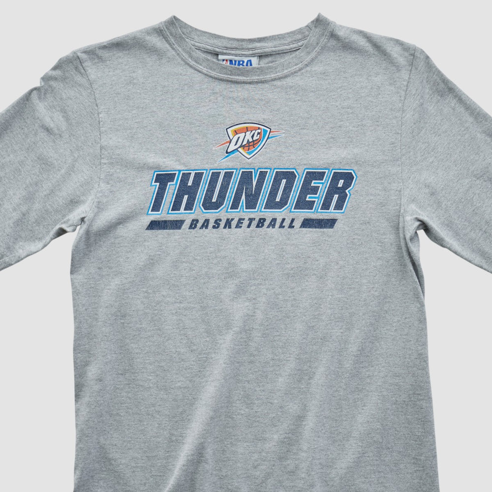 Vintage - Oklahoma City Thunder NBA 2010s Long Sleeve T-shirt - Heather Gray Vintage