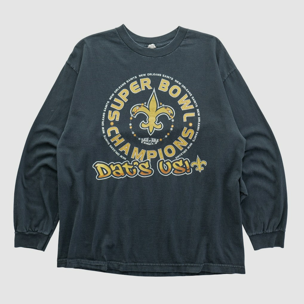 New Orleans Saints Alstyle 2010 Long Sleeve T-shirt Black Vintage - Fanatics