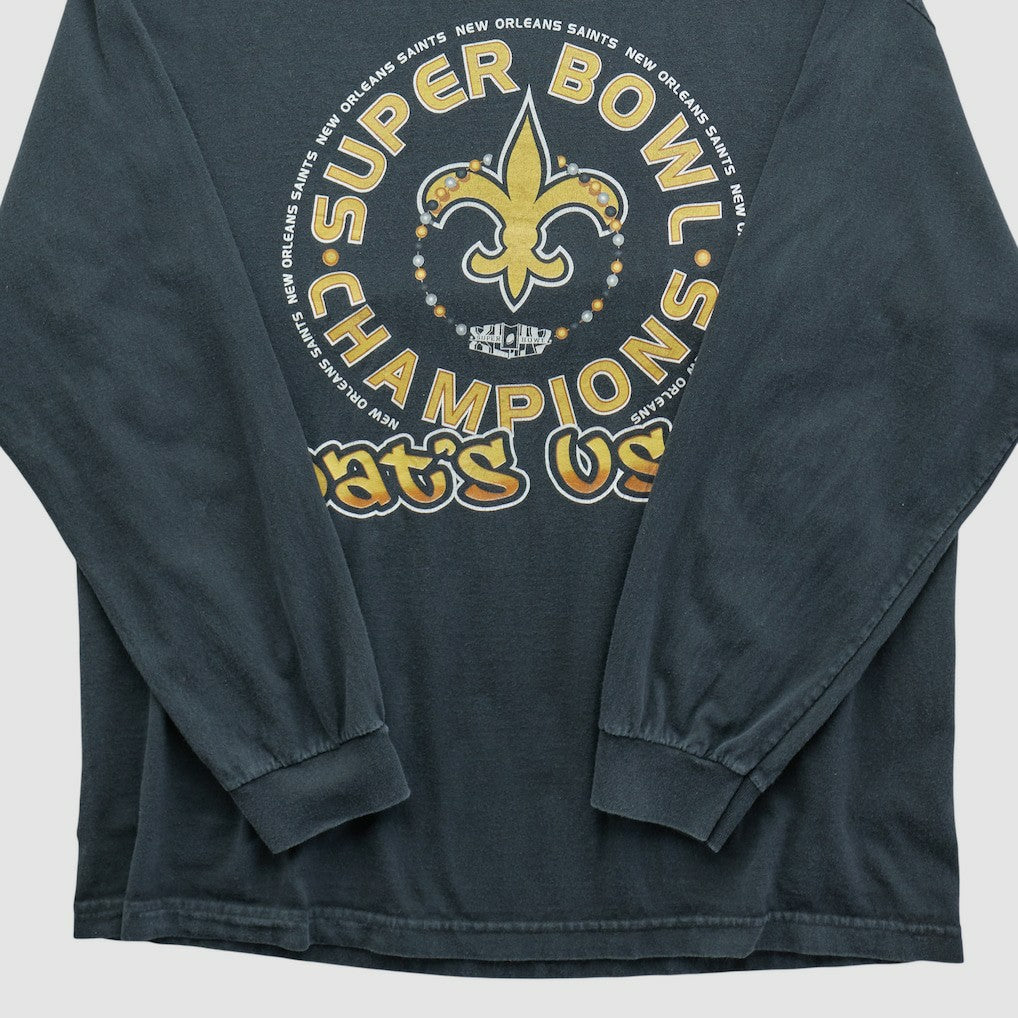 New Orleans Saints Alstyle 2010 Long Sleeve T-shirt Black Vintage - Fanatics