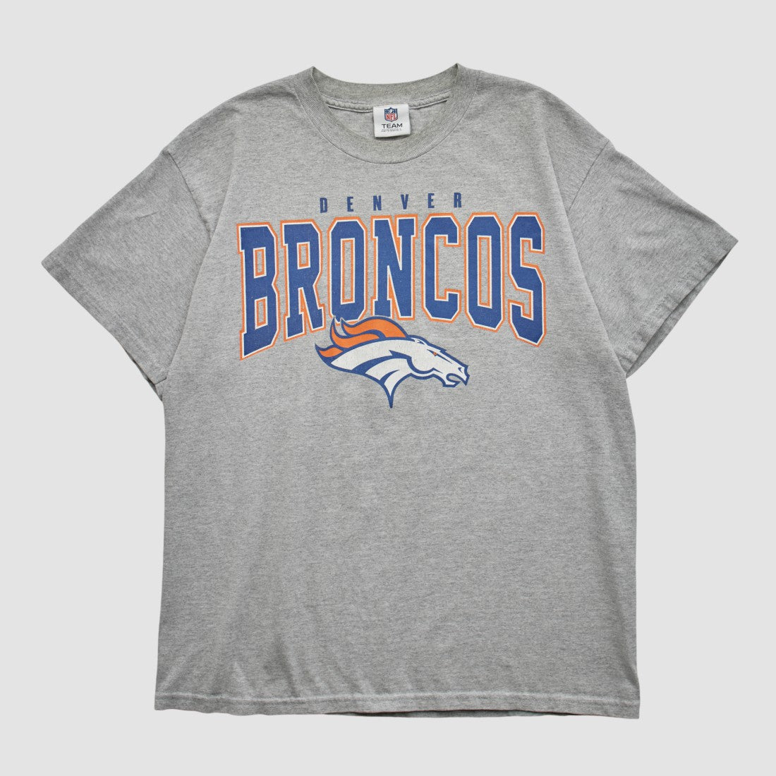 Denver Broncos NFL 2010s T-shirt Heather Gray Vintage - Fanatics