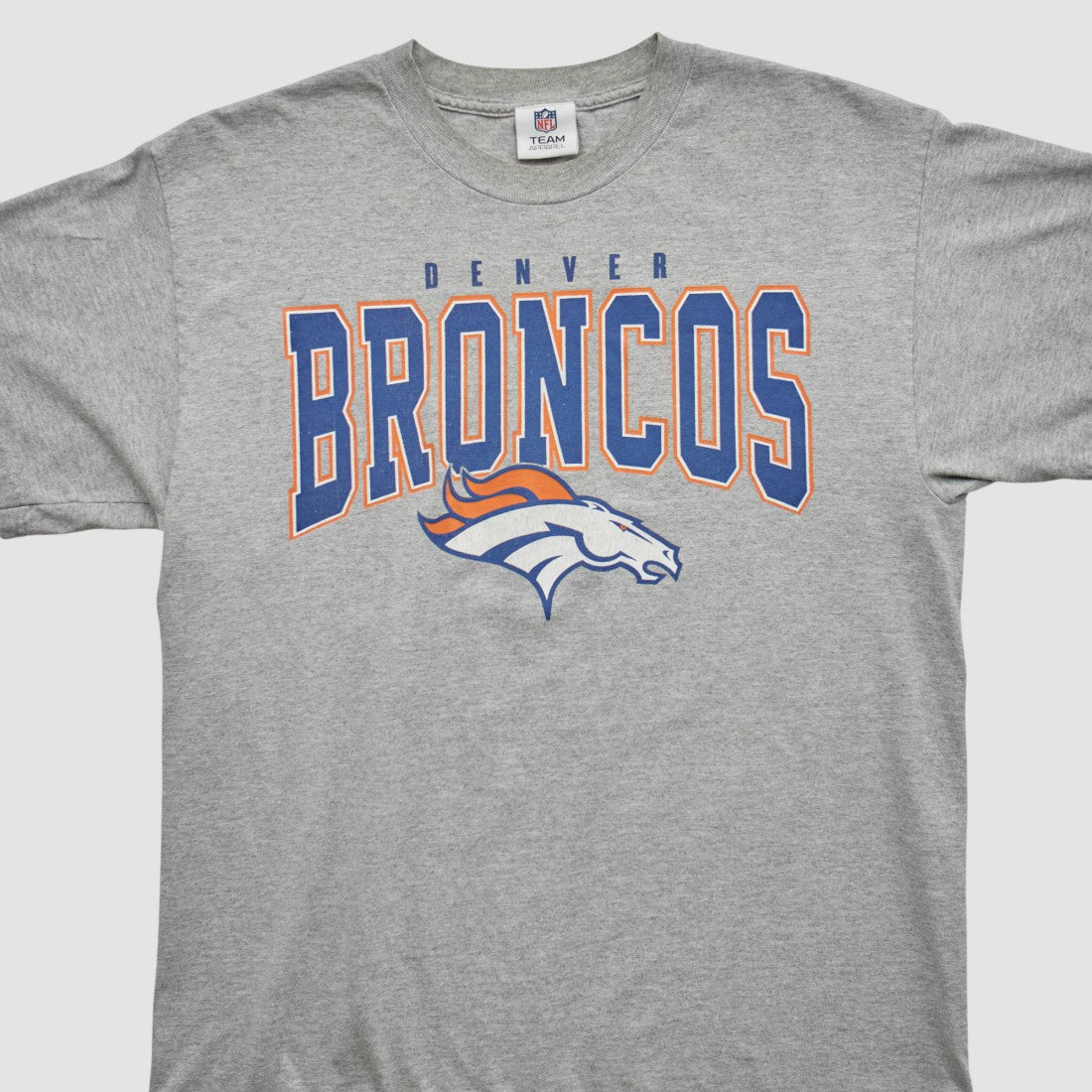 Denver Broncos NFL 2010s T-shirt Heather Gray Vintage - Fanatics
