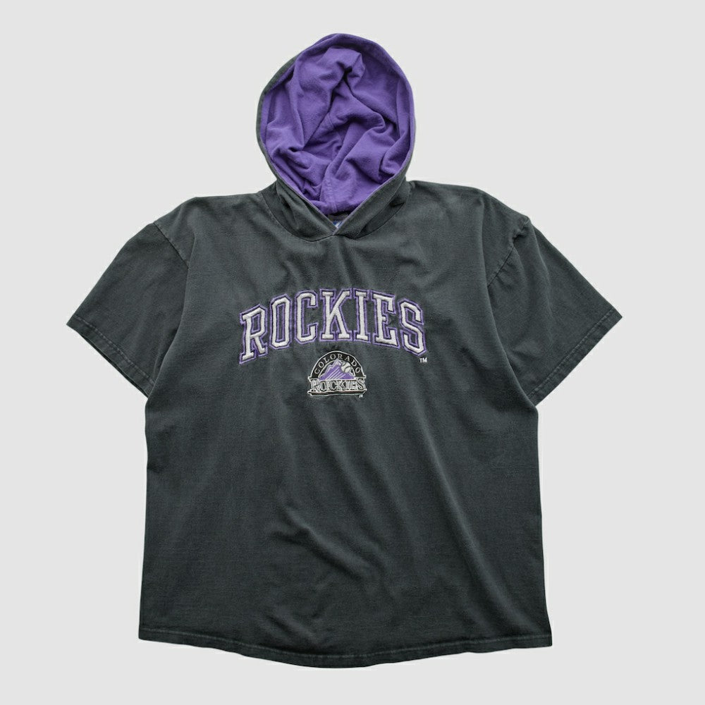 Colorado Rockies Logo 7 90s Hooded T-shirt Lifestyle