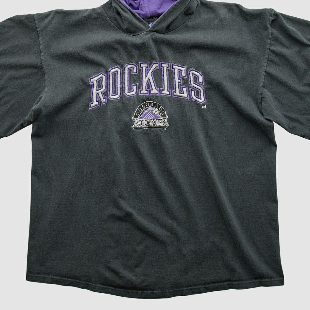 Colorado Rockies Logo 7 90s Hooded T-shirt Lifestyle