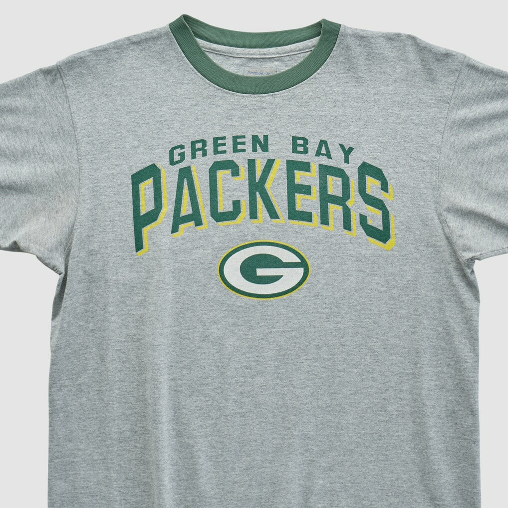 Green Bay Packers Reebok 2000s T-shirt Heather Gray Vintage - Fanatics