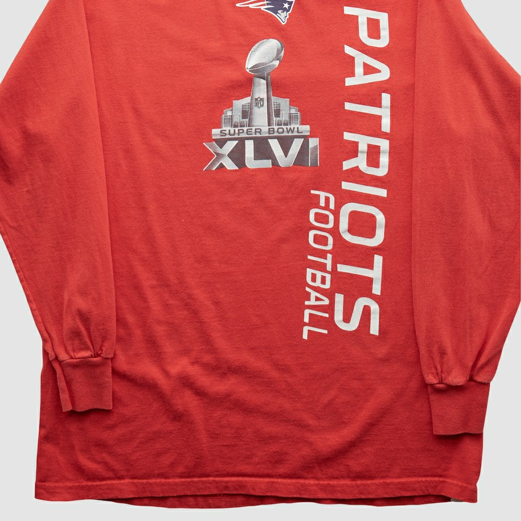 New England Patriots NFL 2012 Long Sleeve T-shirt Red Vintage - Fanatics