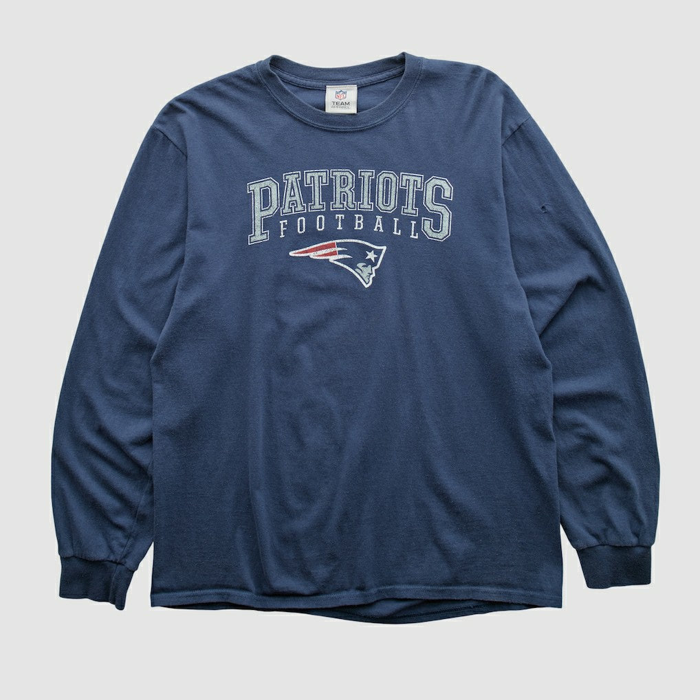 New England Patriots NFL 2010s Long Sleeve T-shirt Navy Vintage - Fanatics