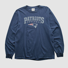 New England Patriots NFL 2010s Long Sleeve T-shirt Navy Vintage - Fanatics