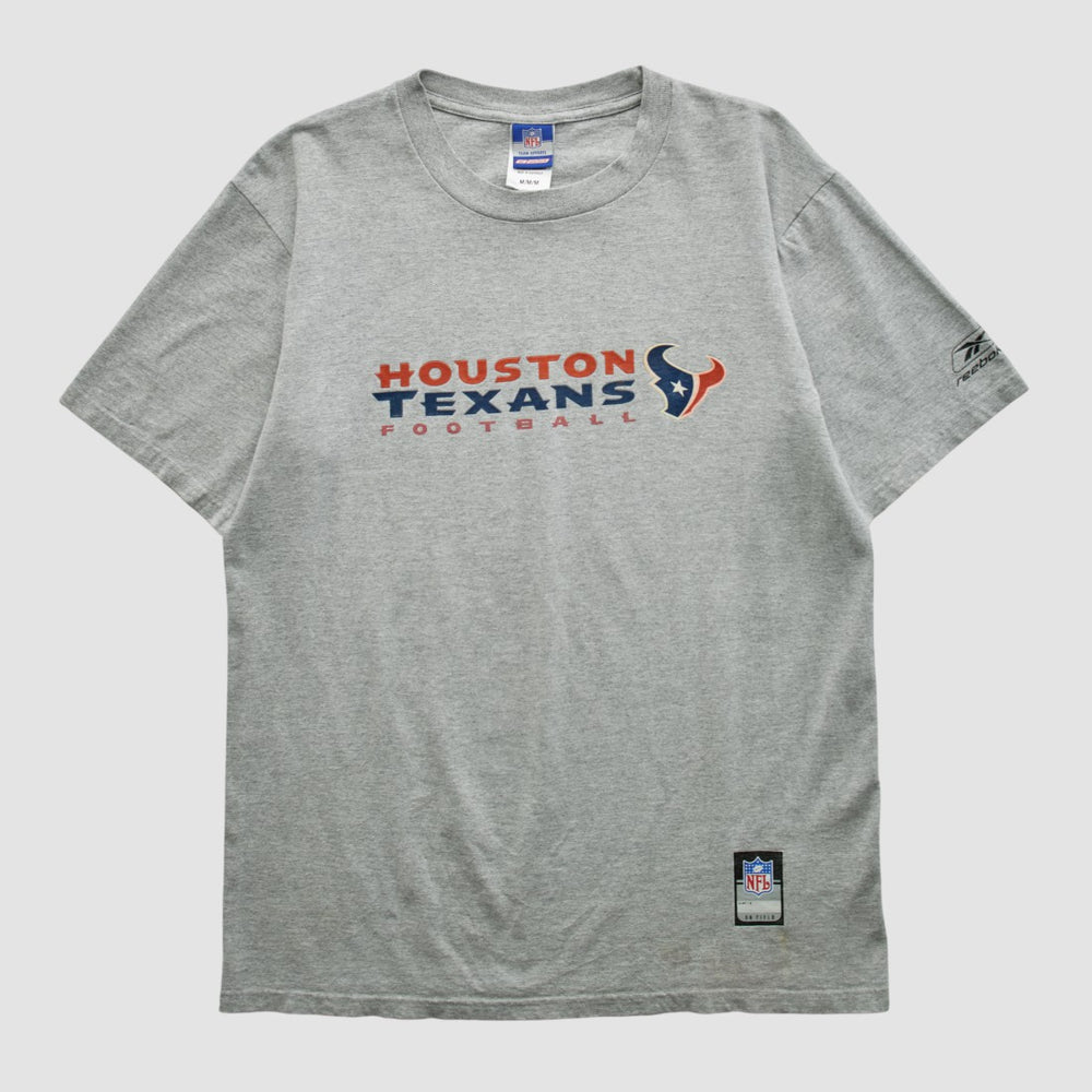 Houston Texans Reebok 2000s T-shirt Heather Gray Vintage - Fanatics