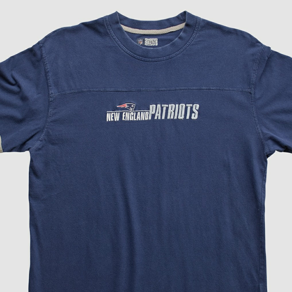 New England Patriots NFL 2000s Long Sleeve T-shirt Navy Vintage - Fanatics