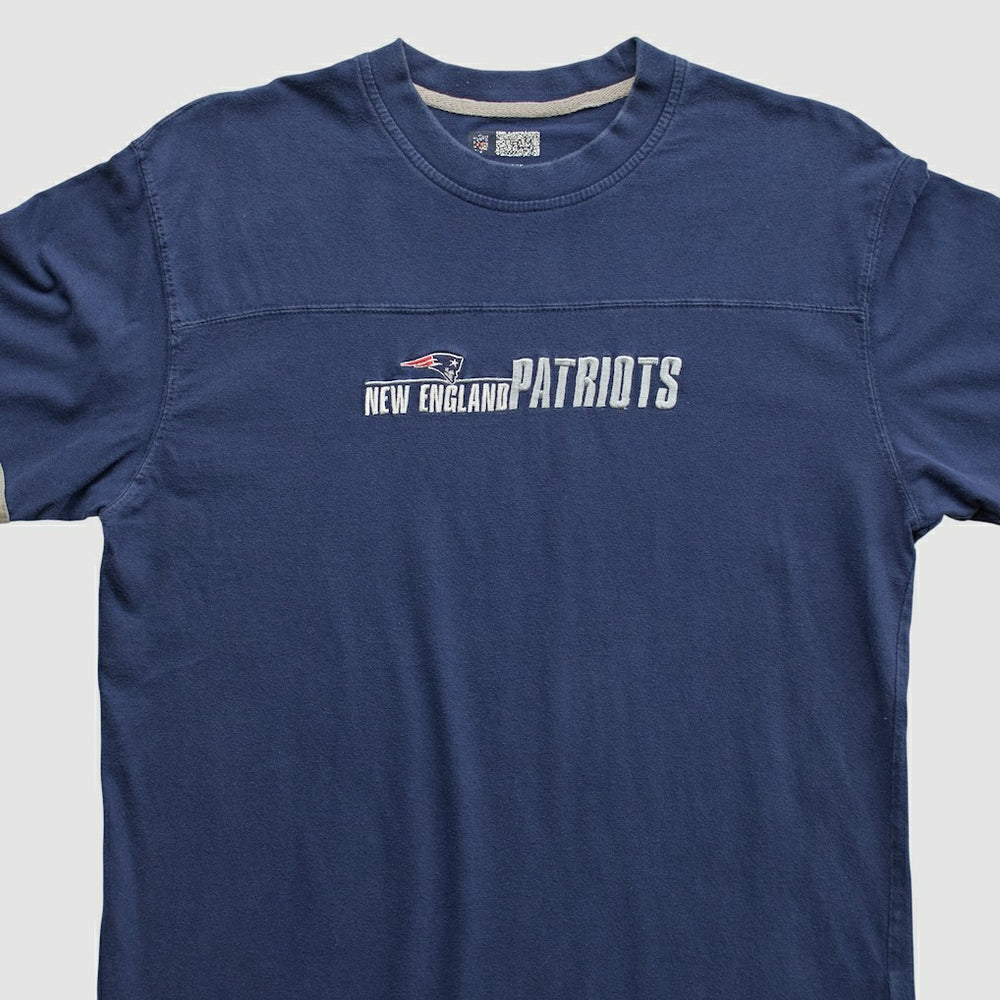 New England Patriots NFL 2000s Long Sleeve T-shirt Navy Vintage - Fanatics