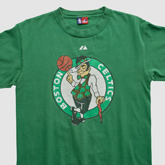 Vintage - Boston Celtics Majestic 2000s T-shirt - Green Vintage