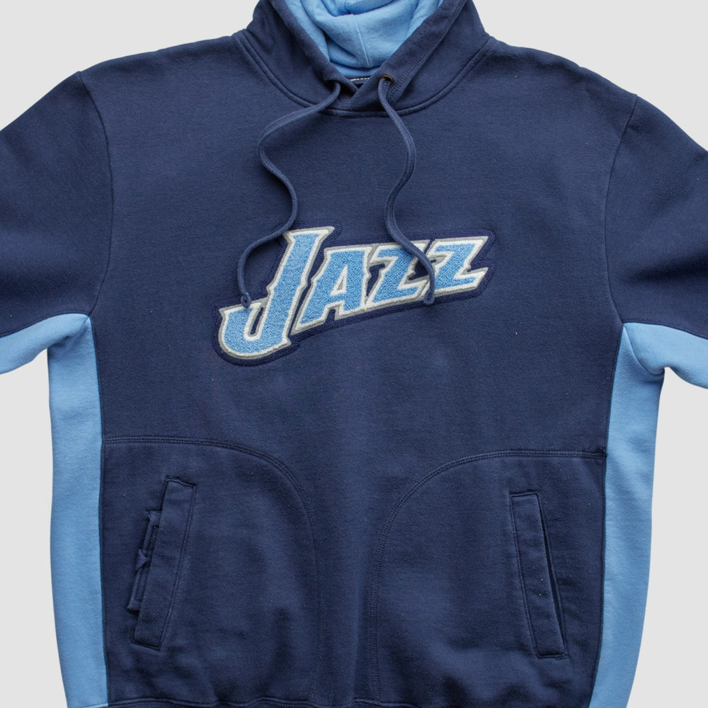 Vintage - Utah Jazz NBA 2000s Hooded Pullover Sweatshirt - Navy Vintage