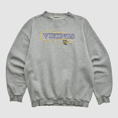 Minnesota Vikings 90s Pullover Sweatshirt Heather Gray Vintage - Fanatics