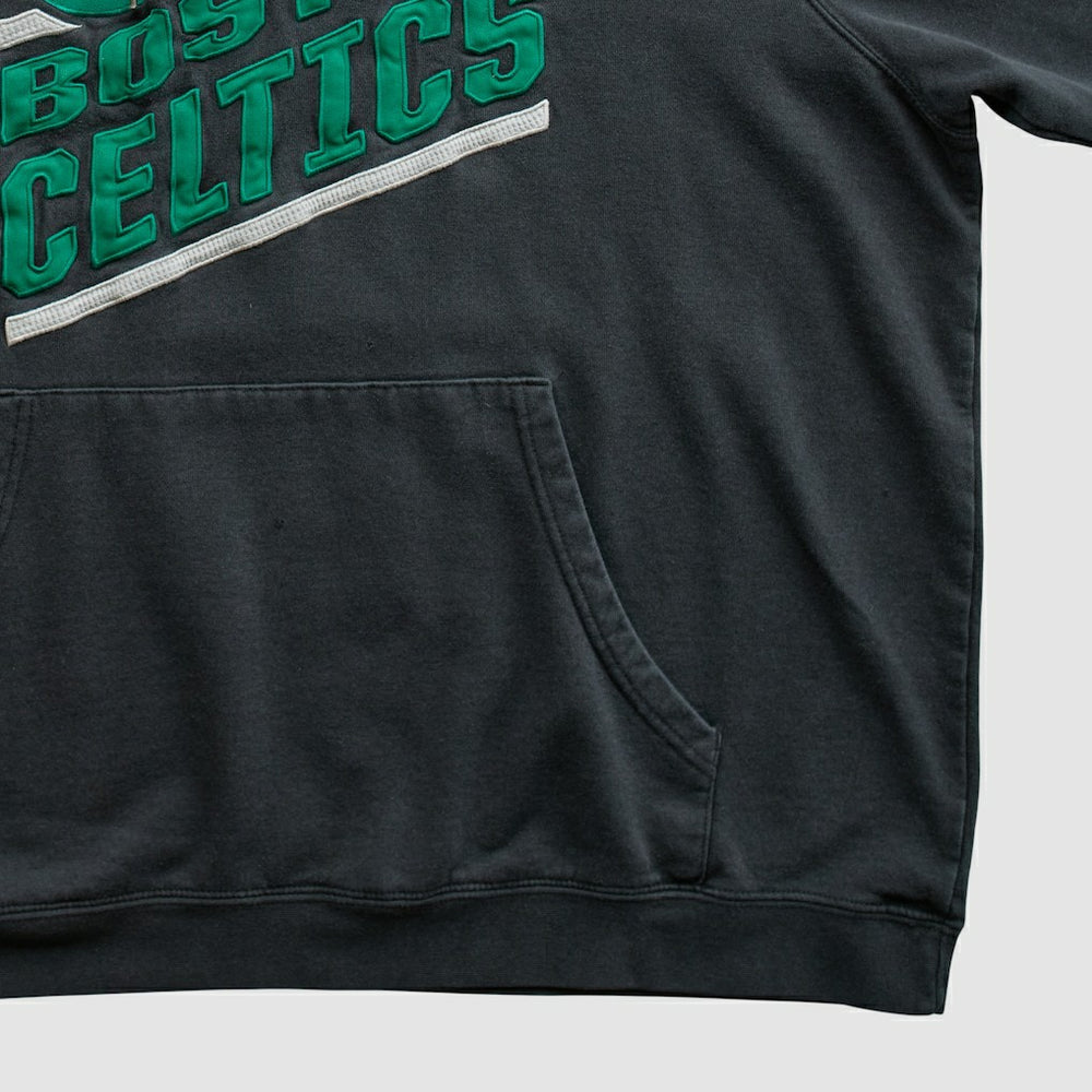 Adidas - Boston Celtics 2010s Hooded Pullover Sweatshirt - Black Vintage