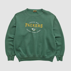 Green Bay Packers Nutmeg 90s Pullover Sweatshirt Green Vintage - Fanatics