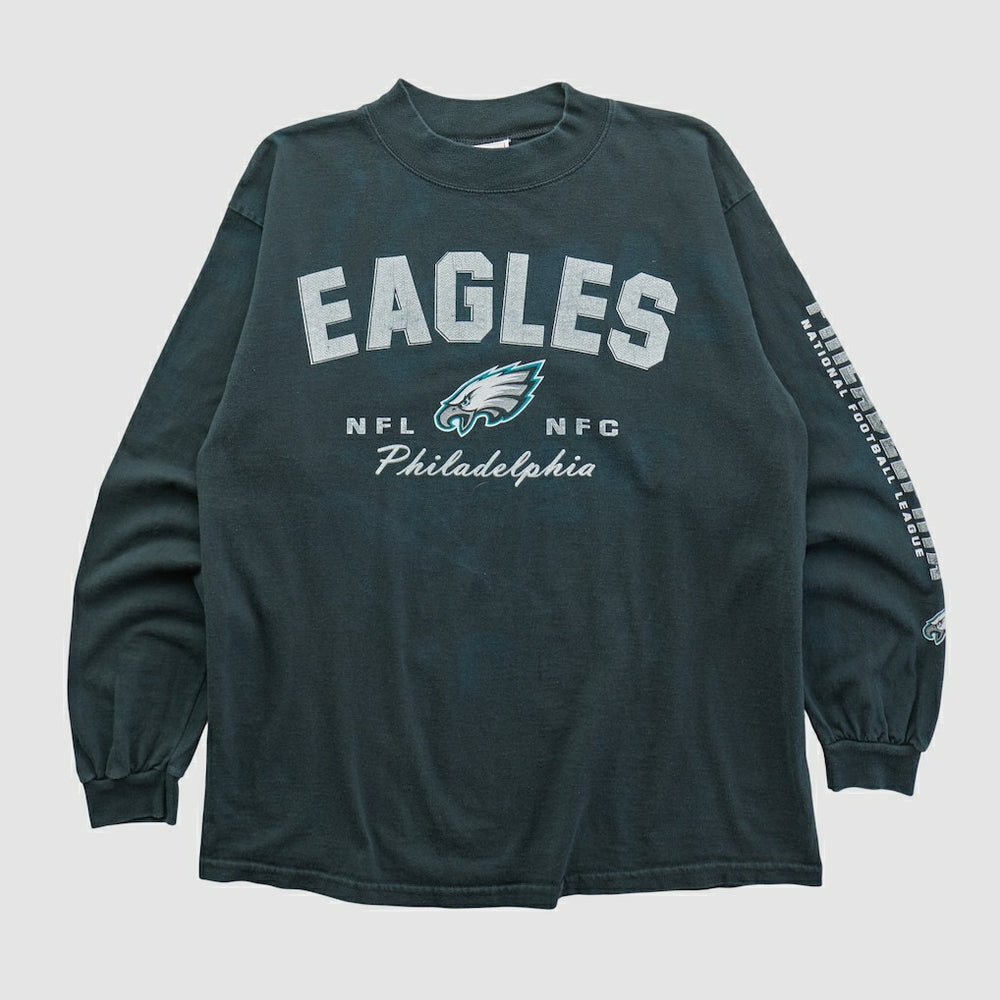 Philadelphia Eagles NFL 2000s Long Sleeve T-shirt Charcoal Vintage - Fanatics