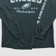 Philadelphia Eagles NFL 2000s Long Sleeve T-shirt Charcoal Vintage - Fanatics