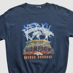 Denver Broncos 1999 Pullover Sweatshirt Navy Vintage - Fanatics