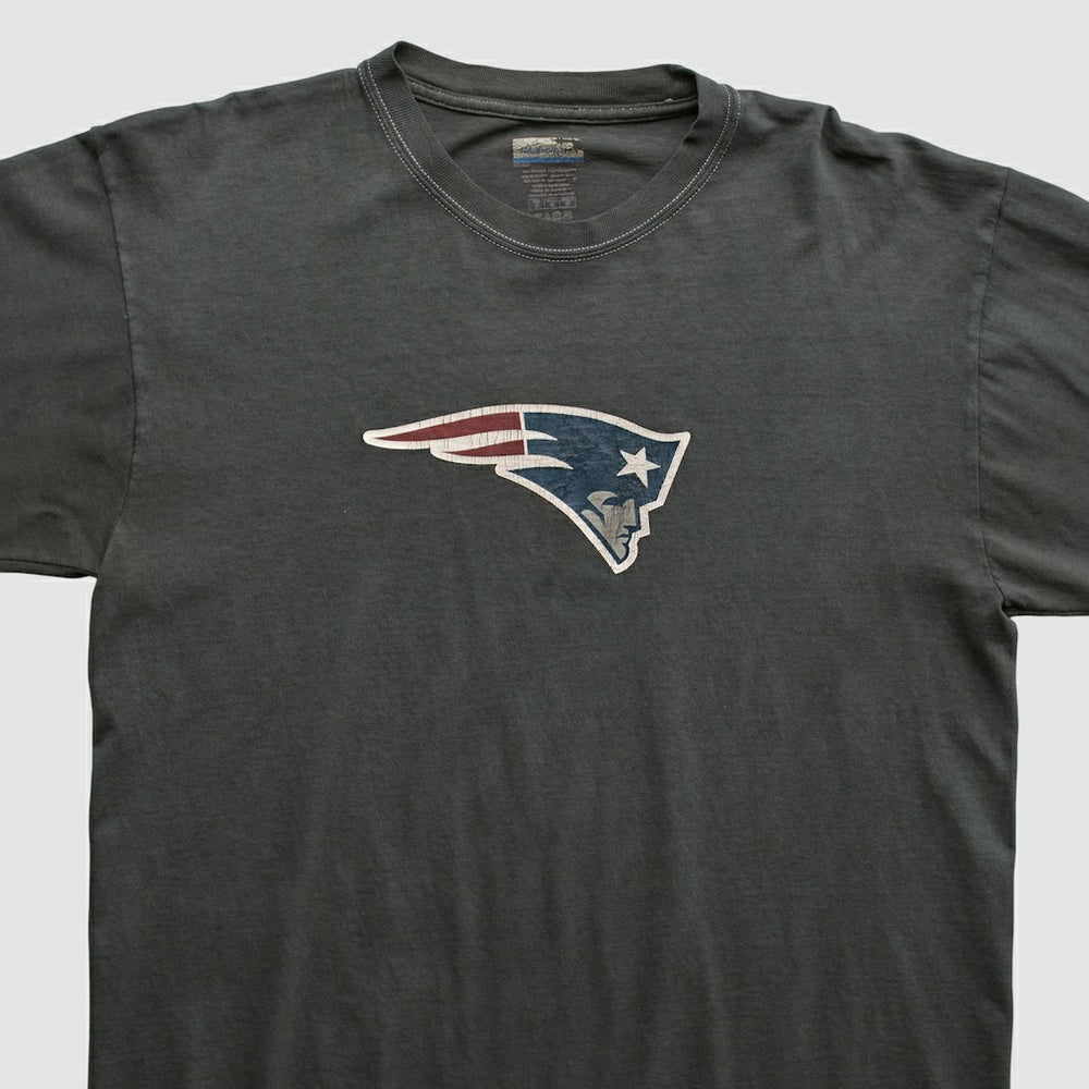 New England Patriots Reebok 2000s Long Sleeve T-shirt Charcoal Vintage - Fanatics