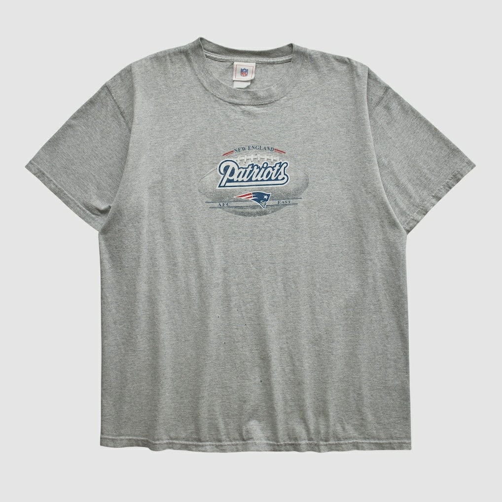 New England Patriots NFL 2000s T-shirt Heather Gray Vintage - Fanatics