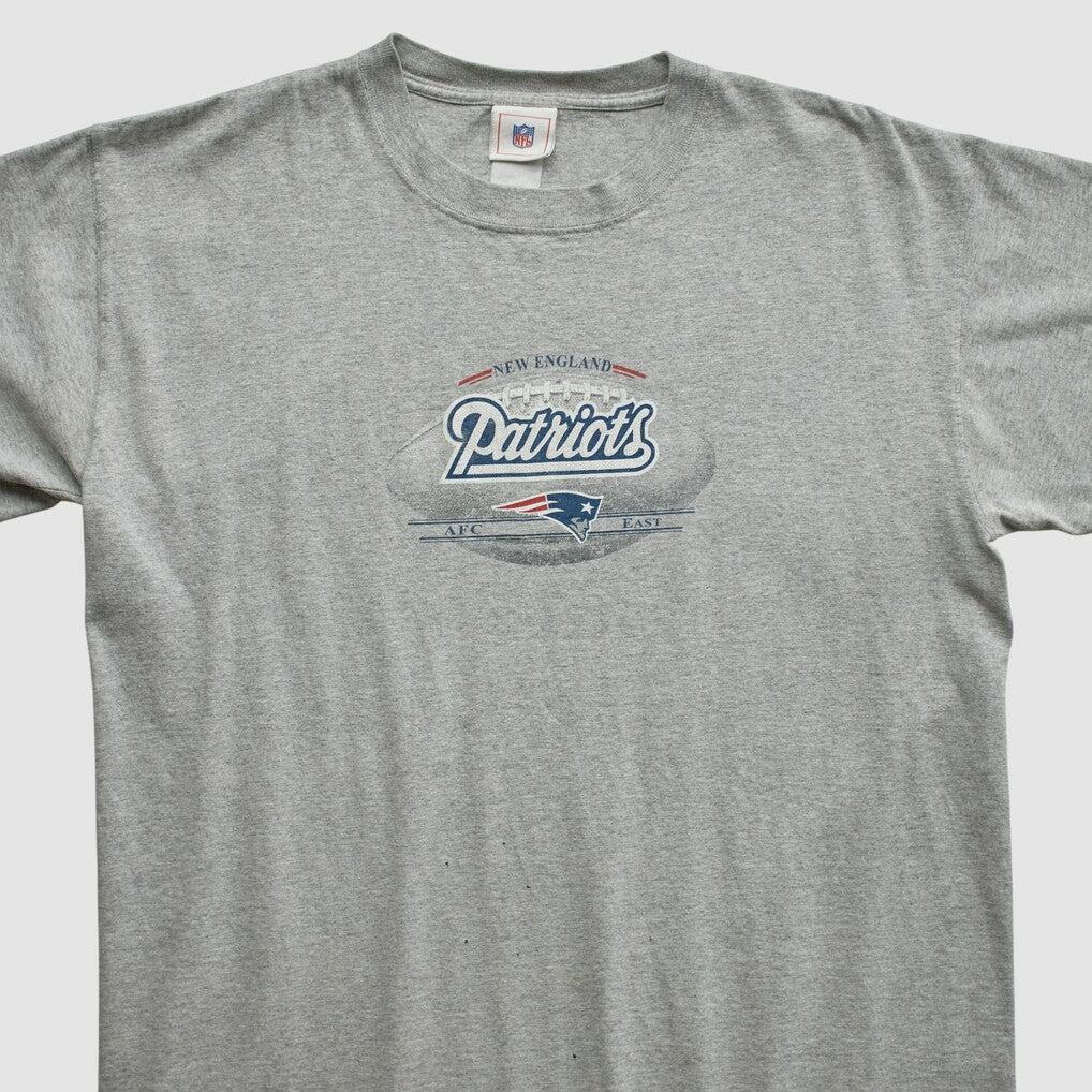 New England Patriots NFL 2000s T-shirt Heather Gray Vintage - Fanatics