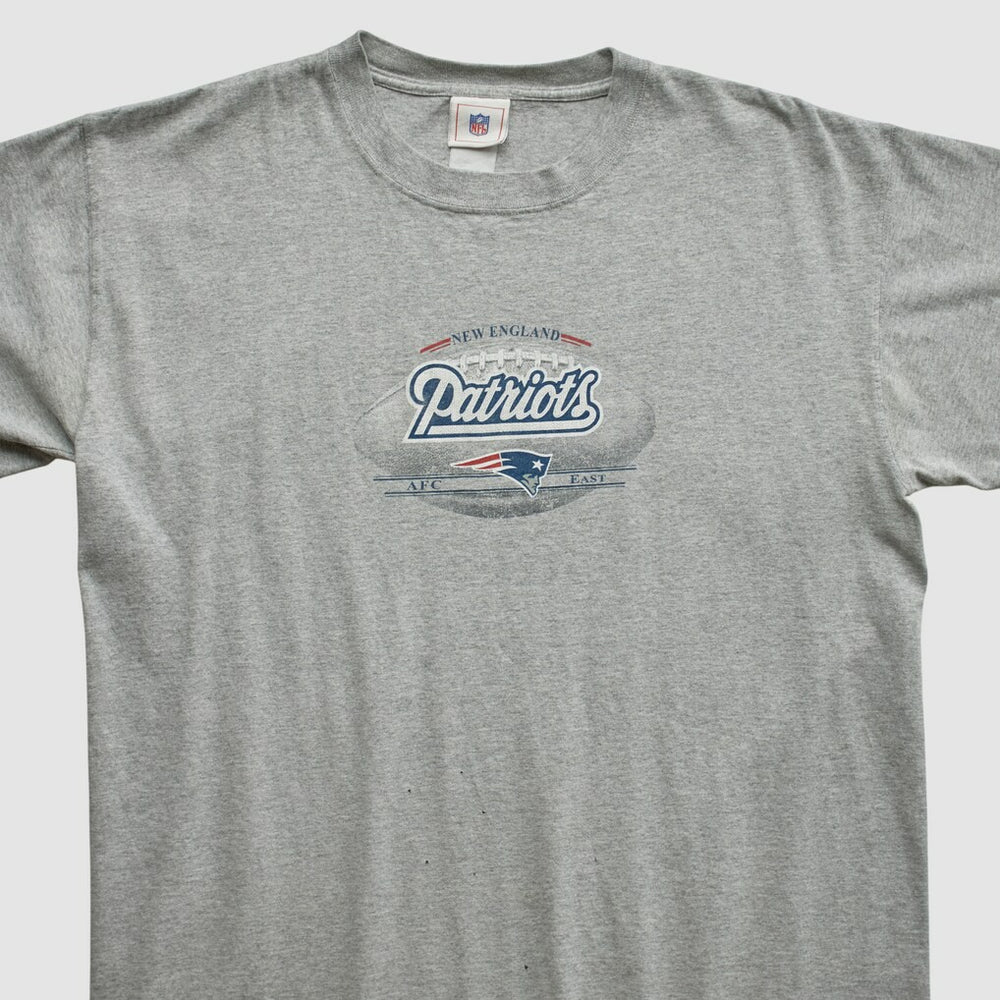 New England Patriots NFL 2000s T-shirt Heather Gray Vintage - Fanatics