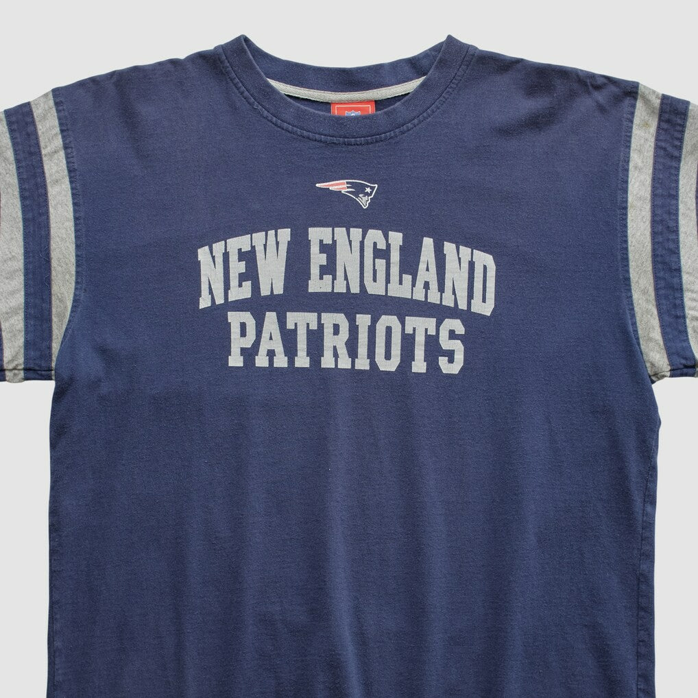 New England Patriots NFL 2000s Long Sleeve T-shirt Navy Vintage - Fanatics