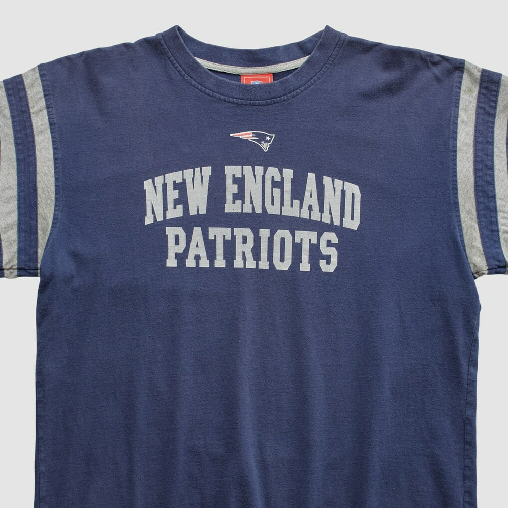 New England Patriots NFL 2000s Long Sleeve T-shirt Navy Vintage - Fanatics